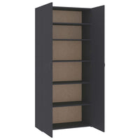 Thumbnail for Schuhschrank Grau 80×35,5×180 cm Spanplatte