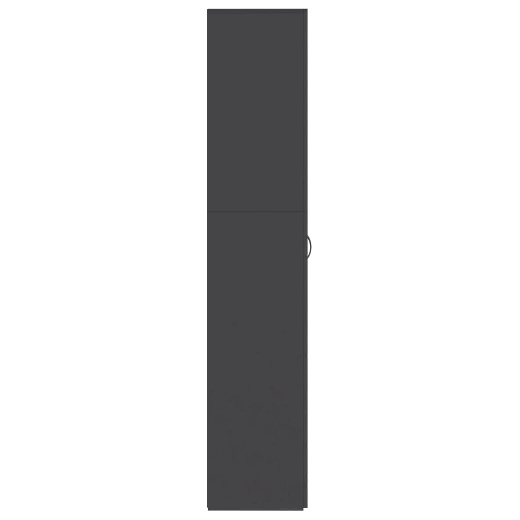 Schuhschrank Grau 80×35,5×180 cm Spanplatte