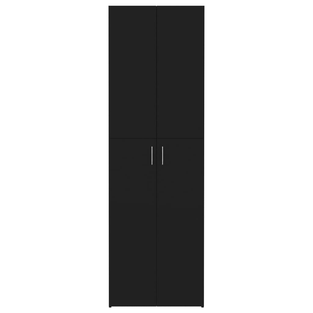Büroschrank Schwarz 60x32x190 cm Holzwerkstoff