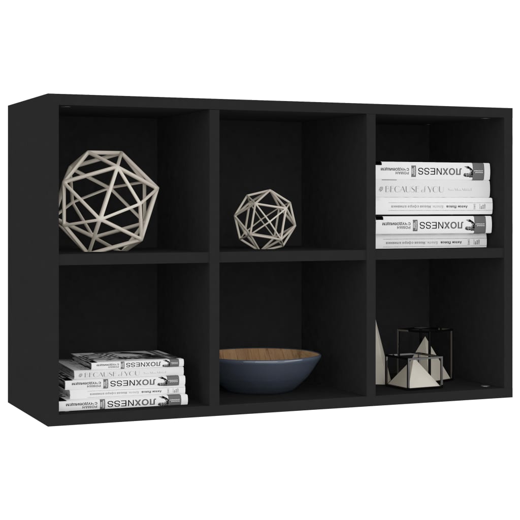 Bücherregal/Sideboard Schwarz 66×30×97,8 cm Spanplatte
