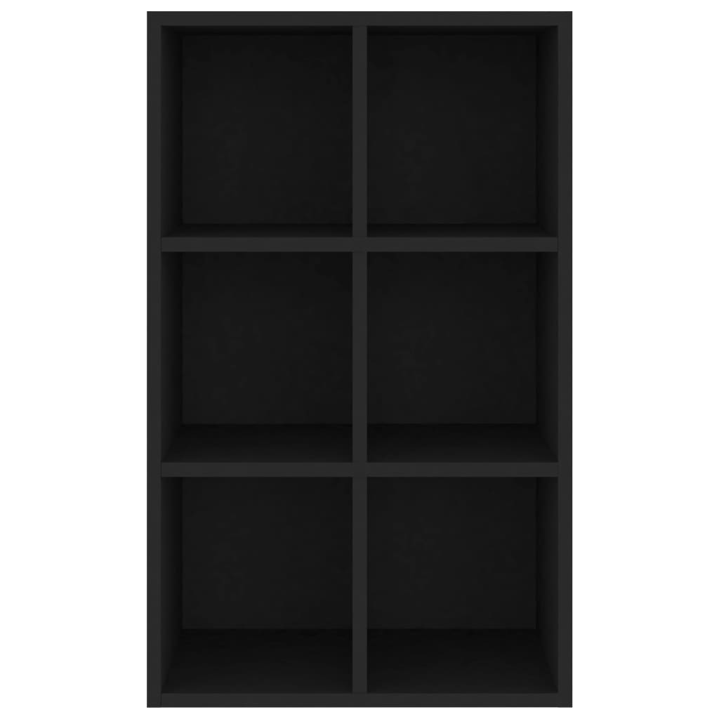 Bücherregal/Sideboard Schwarz 66×30×97,8 cm Spanplatte