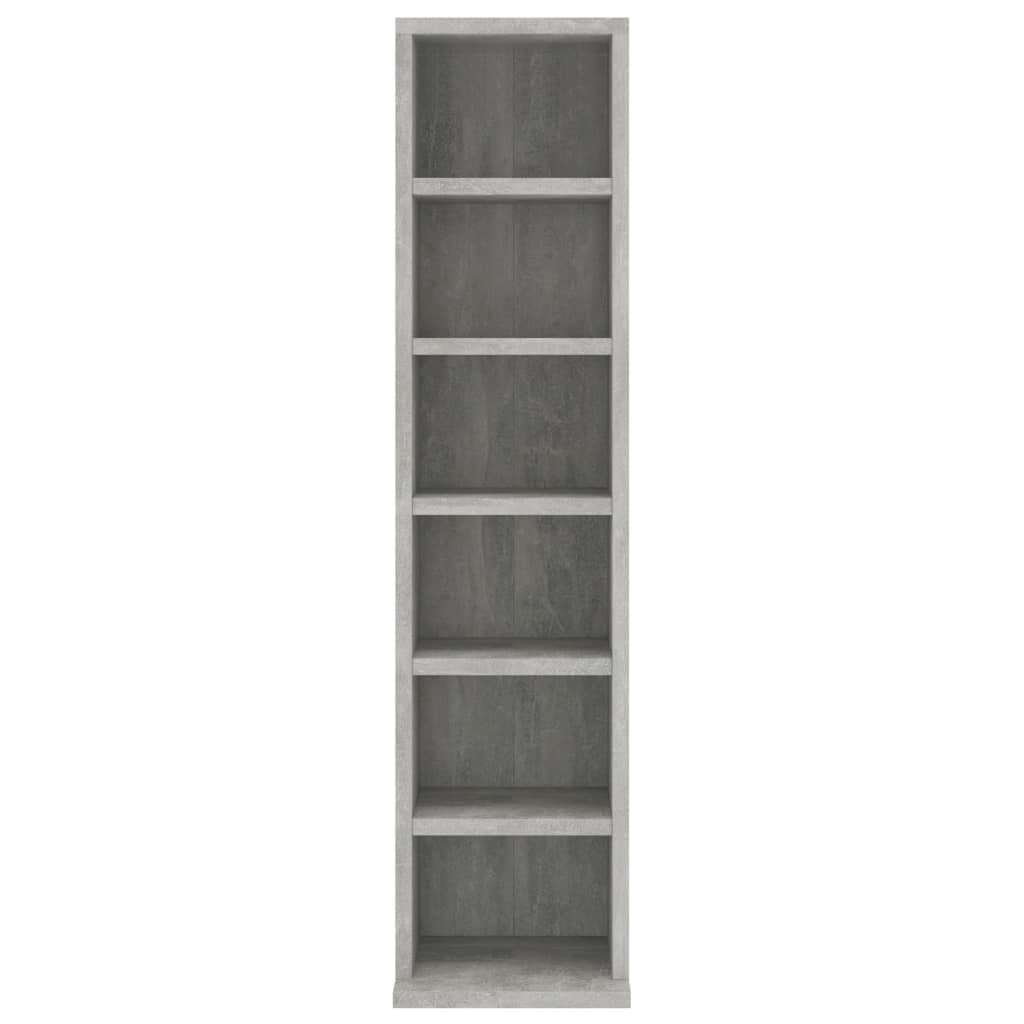 CD-Schrank Betongrau 21x20x88 cm Holzwerkstoff