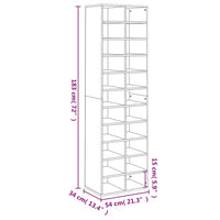 Thumbnail for Schuhschrank Betongrau 54x34x183 cm Holzwerkstoff