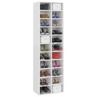 Thumbnail for Schuhschrank Hochglanz-Weiß 54×34×183 cm Spanplatte