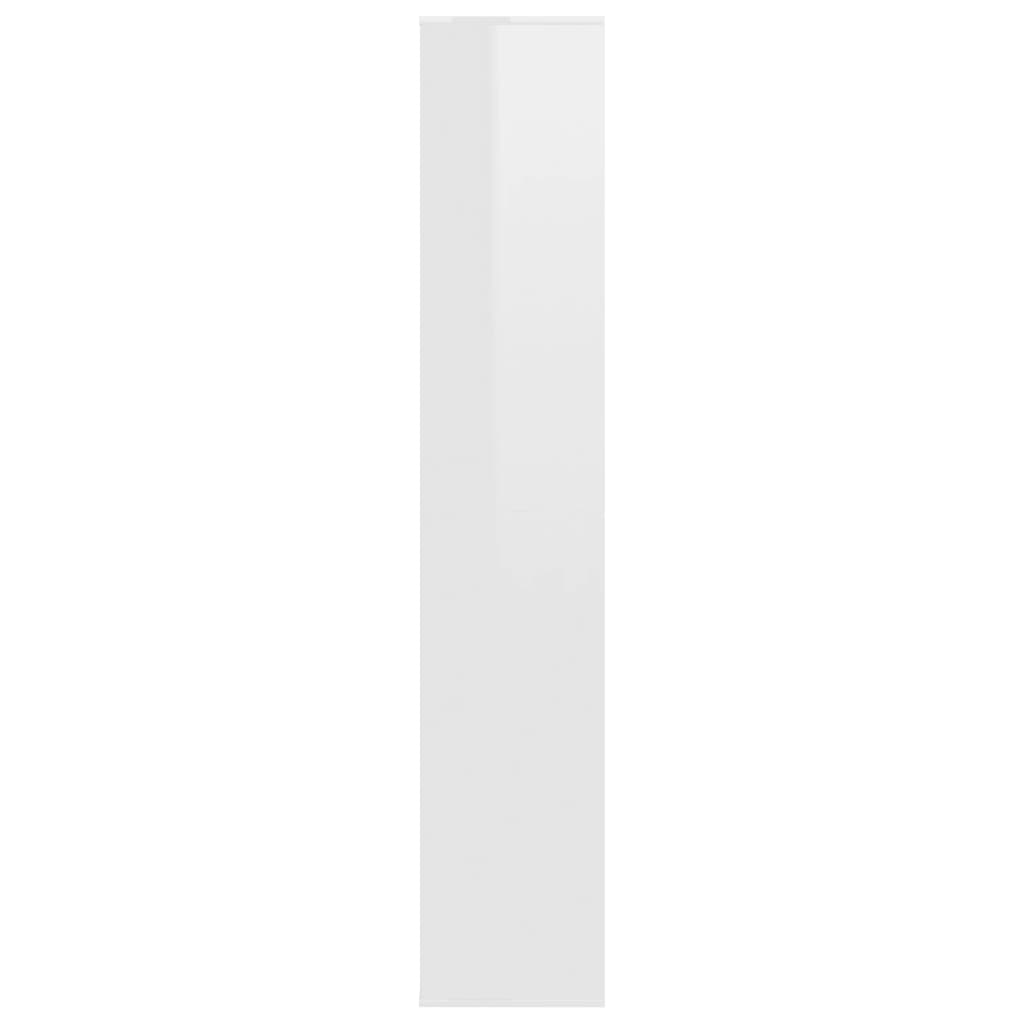Schuhschrank Hochglanz-Weiß 54×34×183 cm Spanplatte