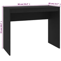 Thumbnail for Schreibtisch Schwarz 90x40x72 cm Holzwerkstoff