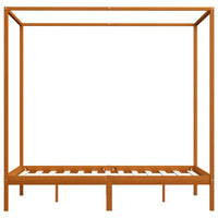 Thumbnail for Himmelbett-Gestell Honigbraun Massivholz Kiefer 120 x 200 cm