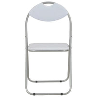 Thumbnail for Klappbare Esszimmerstühle 6 Stk. Weiß Kunstleder