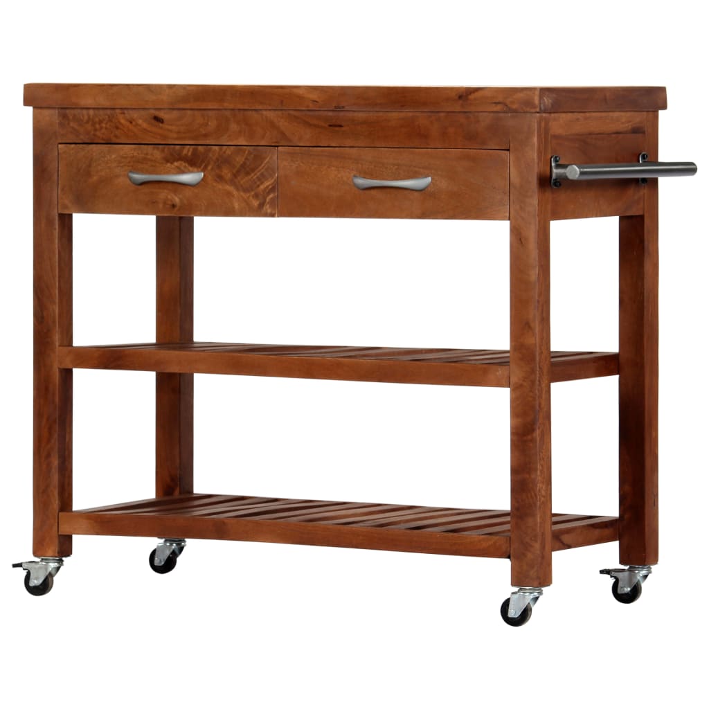 Servierwagen 100x48x89 cm Massivholz Akazie
