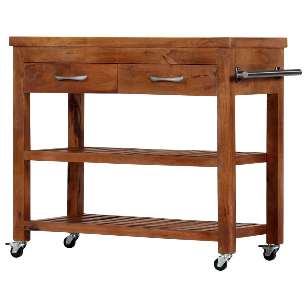 Servierwagen 100x48x89 cm Massivholz Akazie
