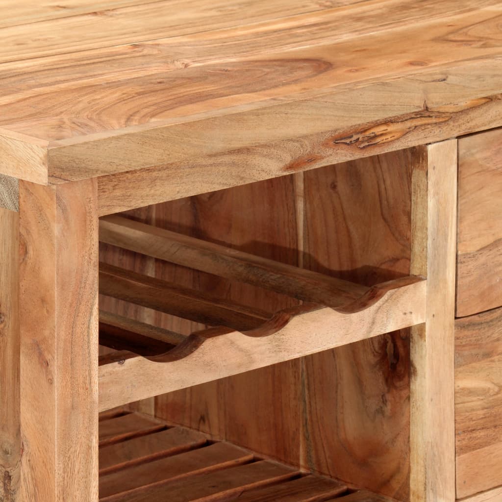 Servierwagen 80x45x91 cm Massivholz Akazie