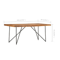 Thumbnail for Esstisch 180 x 90 x 76 cm Massivholz Akazie