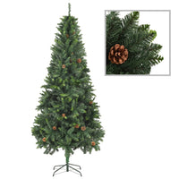 Thumbnail for Künstlicher Weihnachtsbaum mit Kiefernzapfen Grün 210 cm