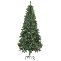 Thumbnail for Künstlicher Weihnachtsbaum mit Kiefernzapfen Grün 210 cm