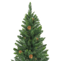Thumbnail for Künstlicher Weihnachtsbaum mit Kiefernzapfen Grün 210 cm