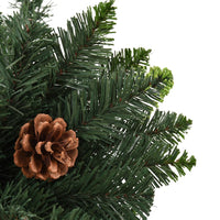 Thumbnail for Künstlicher Weihnachtsbaum mit Kiefernzapfen Grün 210 cm