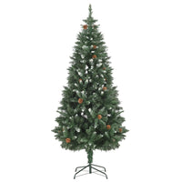 Thumbnail for Künstlicher Weihnachtsbaum Kiefernzapfen Weißem Glitzer 180 cm