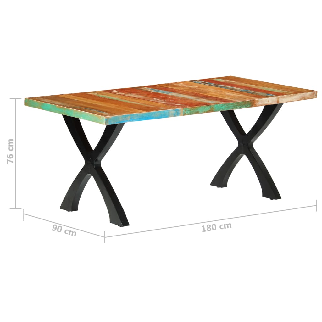 Esstisch 180x90x76 cm Altholz Massiv