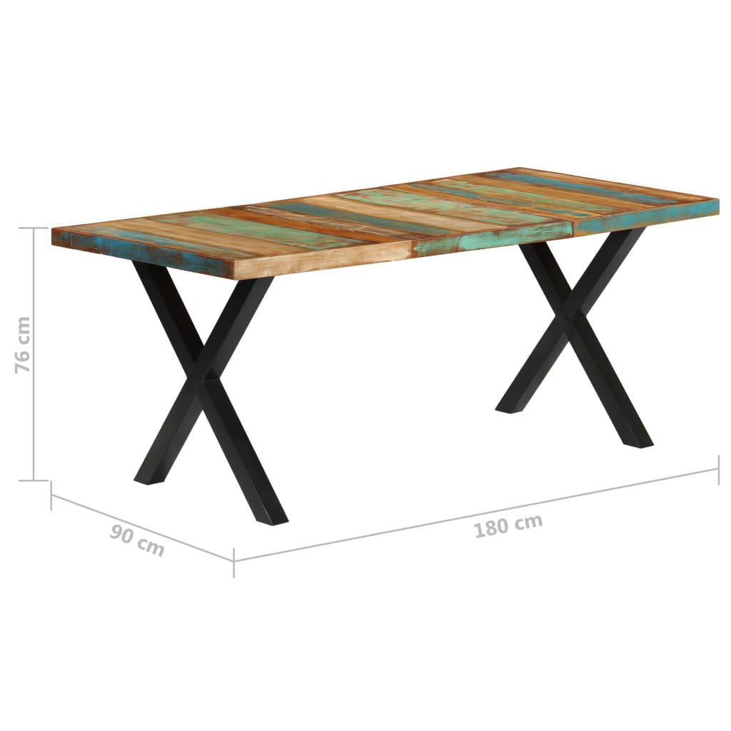 Esstisch 180x90x76 cm Altholz Massiv