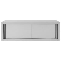 Thumbnail for Wandhängeschrank mit Schiebetüren 150×40×50 cm Edelstahl