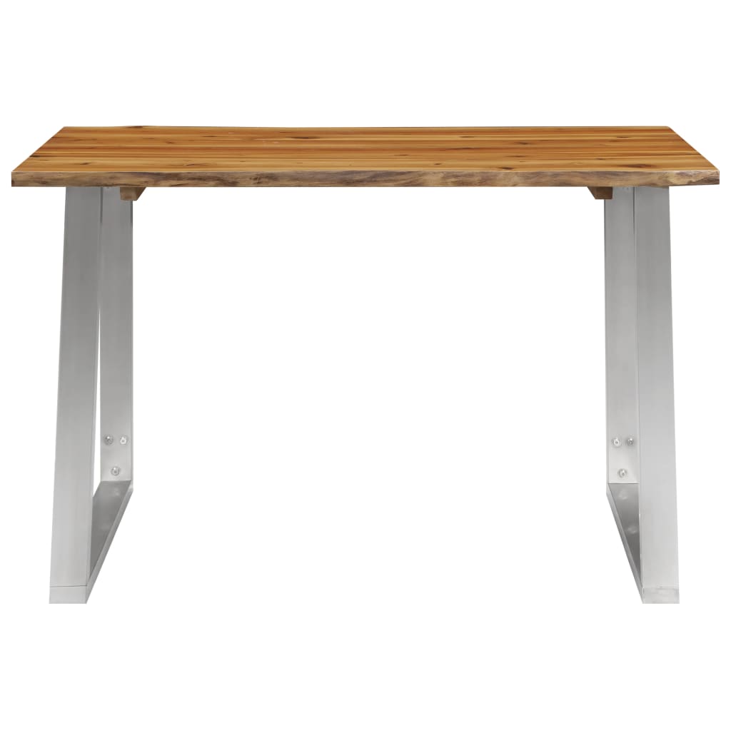 Esstisch 120×65×75 cm Akazie Massivholz und Edelstahl
