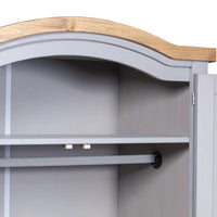 Thumbnail for Kleiderschrank Mexiko-Stil Kiefernholz 2 Türen Grau