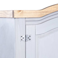 Thumbnail for Kleiderschrank Mexiko-Stil Kiefernholz 2 Türen Grau