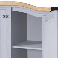 Thumbnail for Kleiderschrank Mexiko-Stil Kiefer Corona 3 Türen Grau