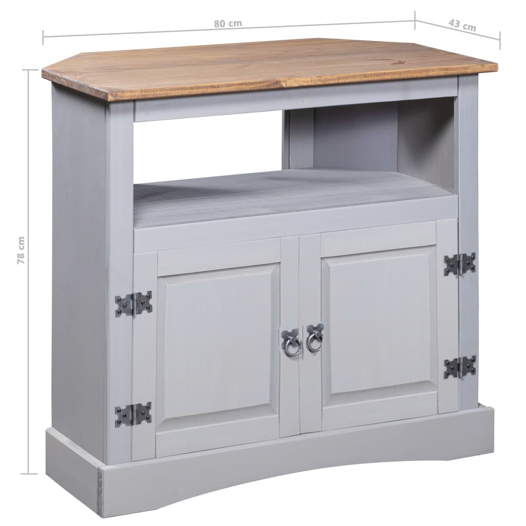 Konsolentisch Mexiko-Stil Corona Kiefer Grau 80×43×78 cm