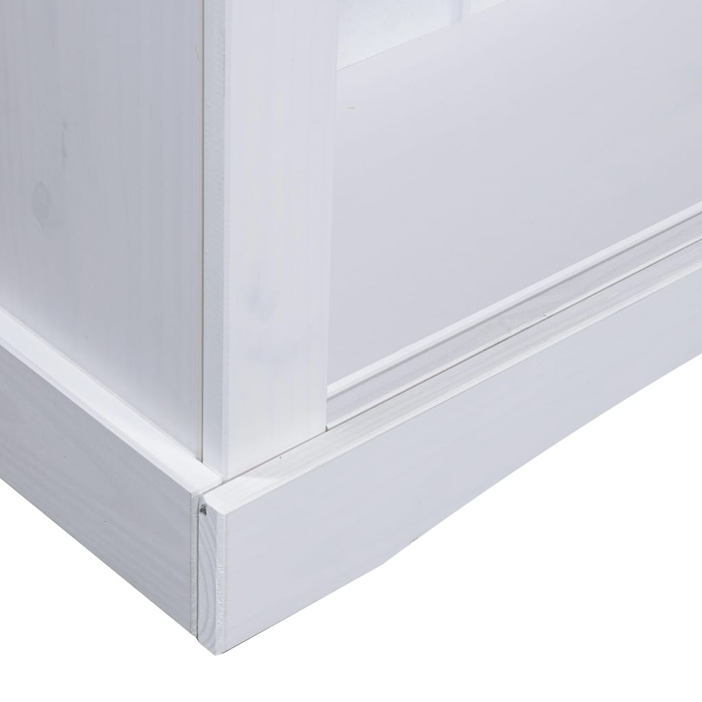 Bücherschrank 3 Fächer Mexiko-Stil Kiefernholz Weiß 81x29x100cm