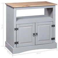 Thumbnail for TV-Schrank Mexiko-Stil Kiefer Corona Grau 80x43x78 cm