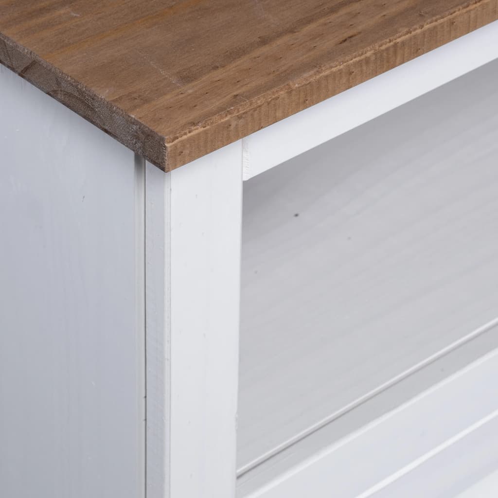 TV-Schrank Mexiko-Stil Kiefernholz Weiß 80x43x78 cm