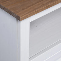 Thumbnail for TV-Schrank Mexiko-Stil Kiefernholz Weiß 80x43x78 cm