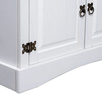 Thumbnail for TV-Schrank Mexiko-Stil Kiefernholz Weiß 80x43x78 cm