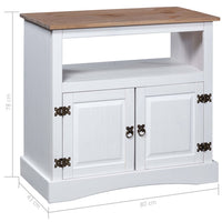Thumbnail for TV-Schrank Mexiko-Stil Kiefernholz Weiß 80x43x78 cm