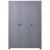 Thumbnail for Kleiderschrank 3-Türig Grau 118×50×171,5 cm Kiefer Panama Serie
