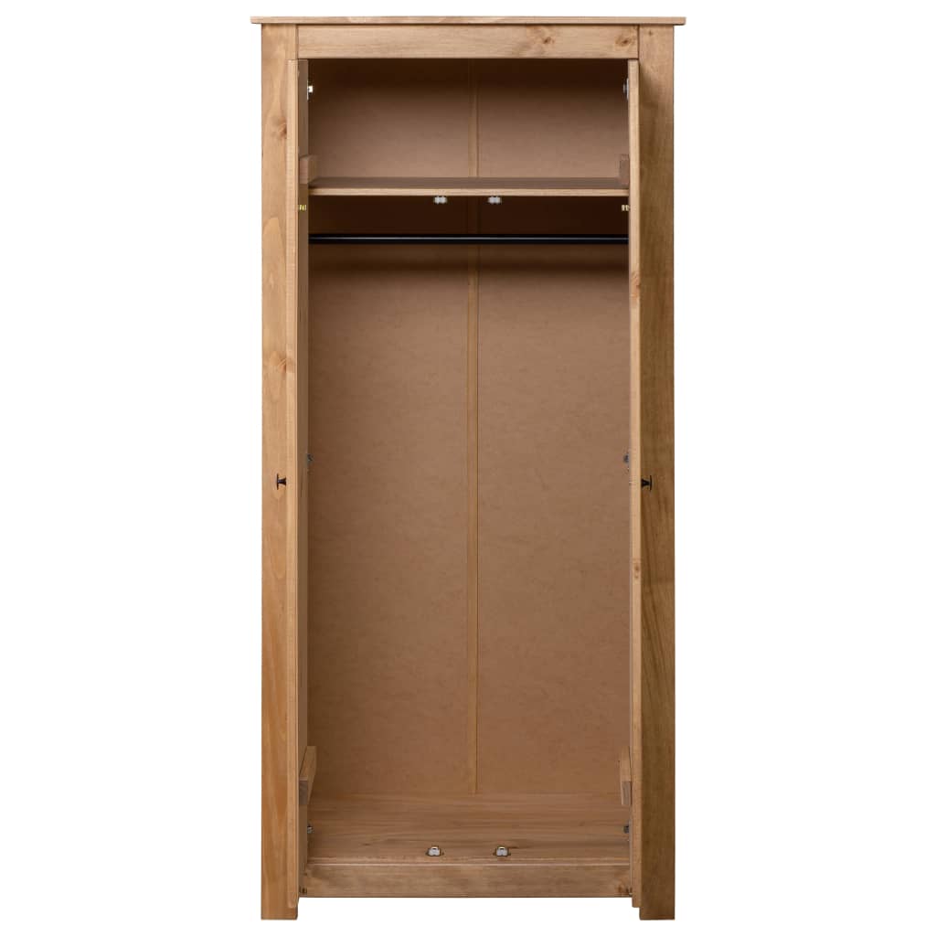 Kleiderschrank 80×50×171,5 cm Kiefer Massivholz Panama Serie