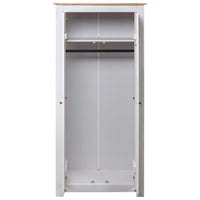 Thumbnail for Kleiderschrank Weiß 80×50×171,5 cm Kiefer Massiv Panama Serie