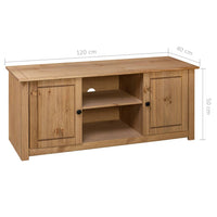 Thumbnail for 282670 vidaXL TV Cabinet 120x40x50 cm Solid Pine Wood Panama Range