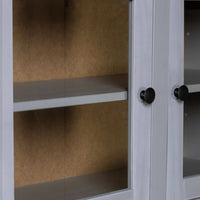 Thumbnail for Highboard Grau 93x40,5x180 cm Kiefernholz Panama