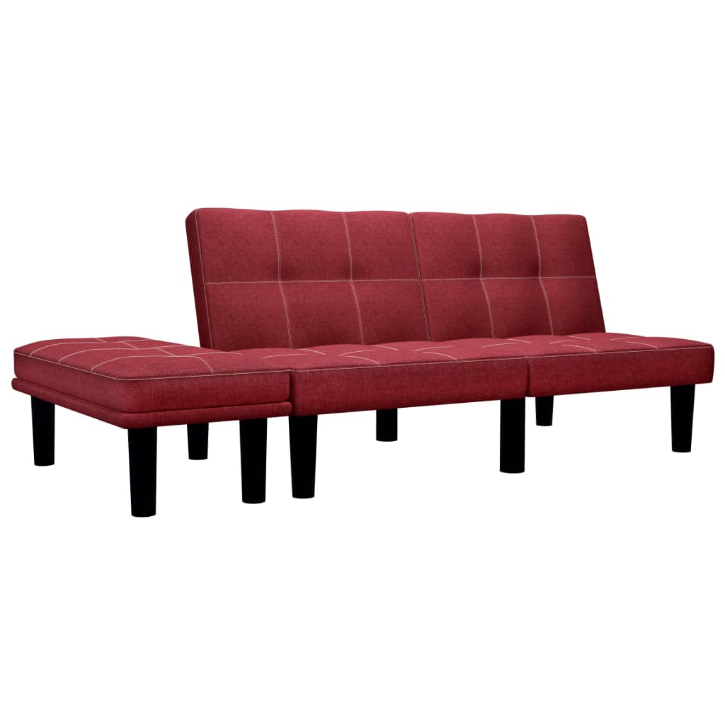2-Sitzer-Sofa Weinrot Stoff