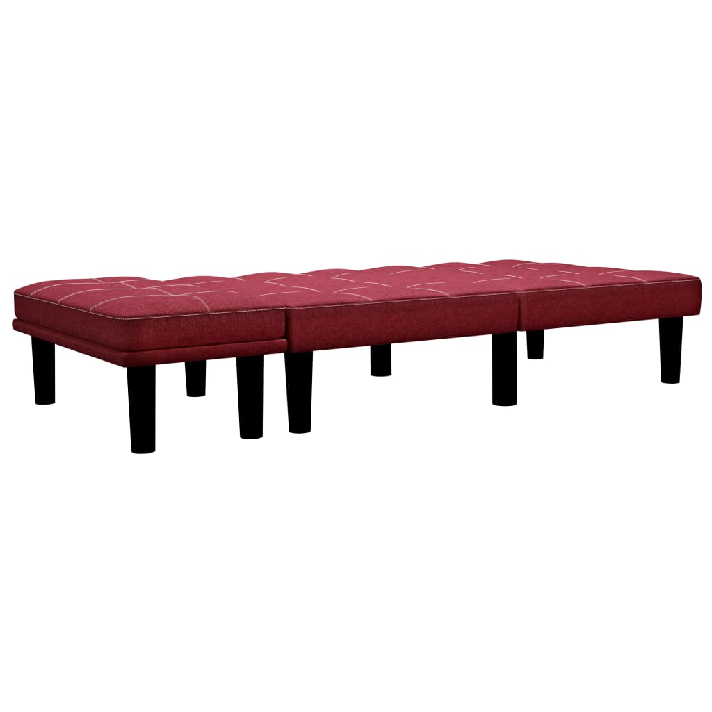 2-Sitzer-Sofa Weinrot Stoff