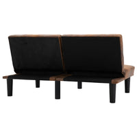 Thumbnail for 2-Sitzer-Sofa Braun Wildleder-Optik