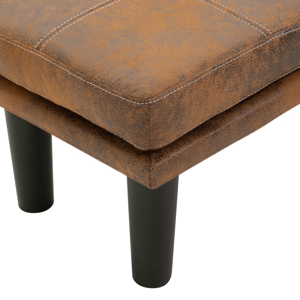 2-Sitzer-Sofa Braun Wildleder-Optik