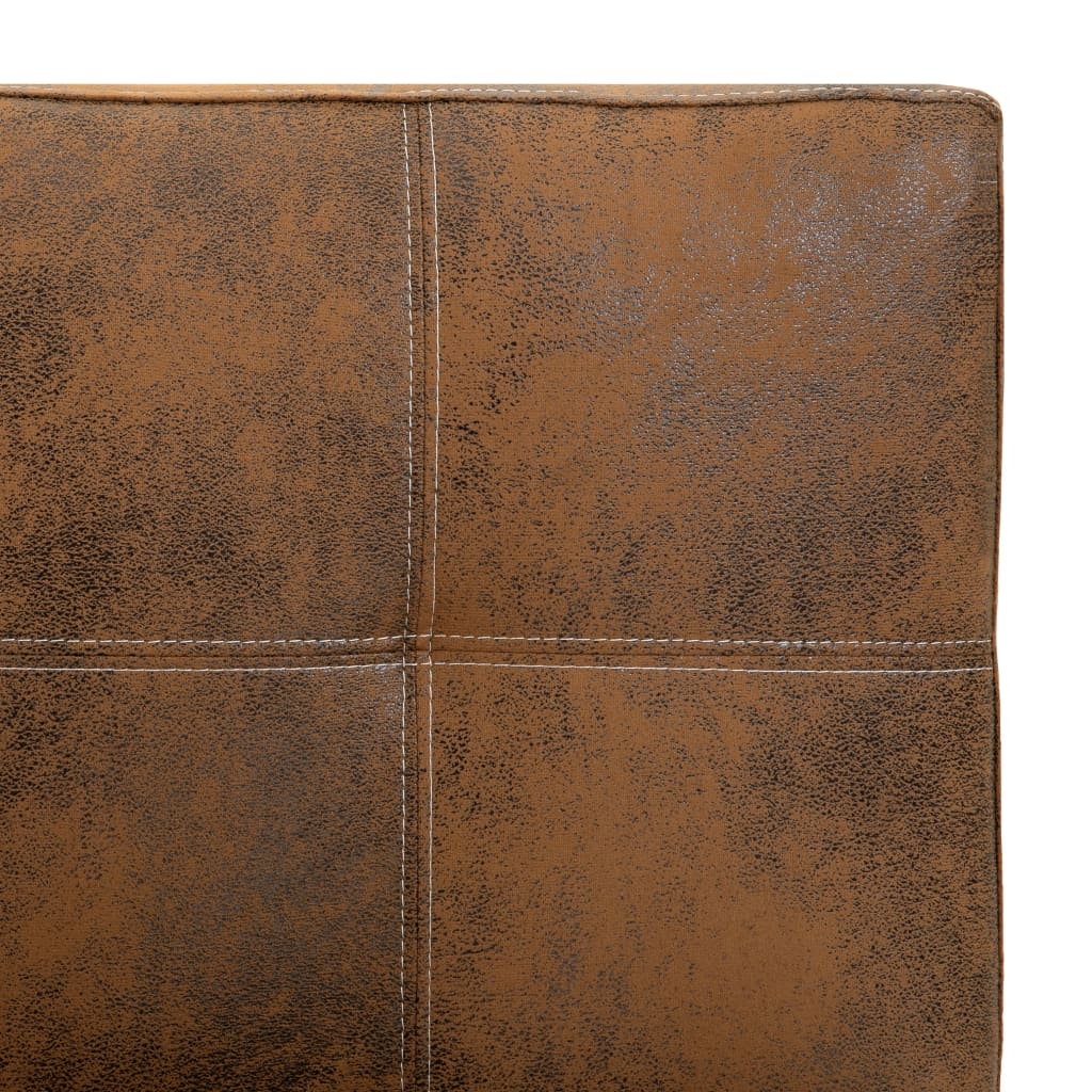 2-Sitzer-Sofa Braun Wildleder-Optik