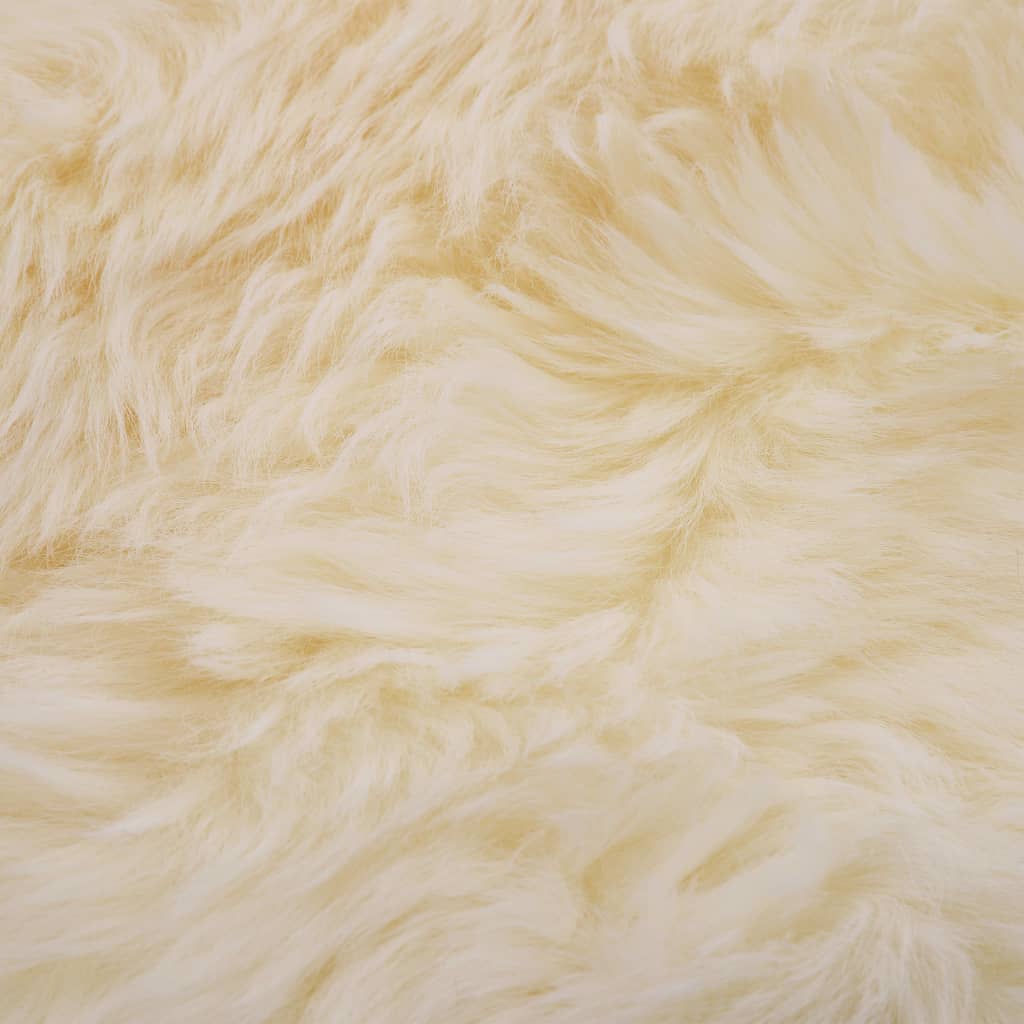 Schaffell-Teppich 60×180 cm Weiß