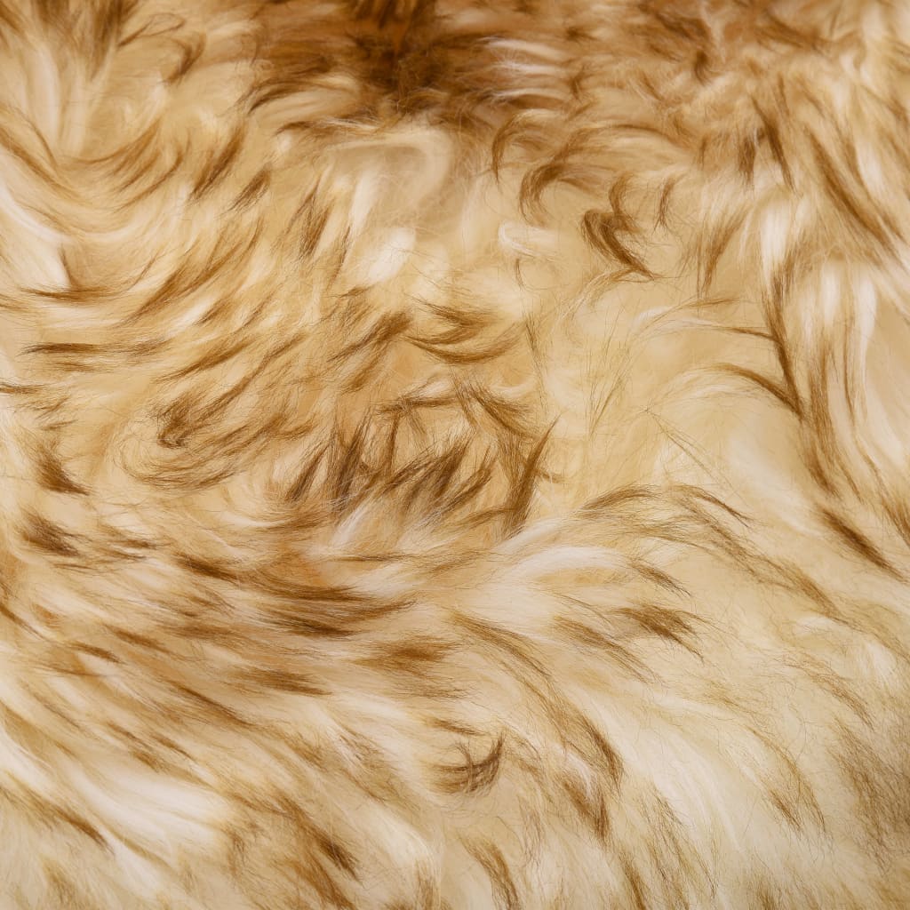 Stuhlkissen 2 Stk. Braun Mélange 40×40 cm Echtes Schaffell