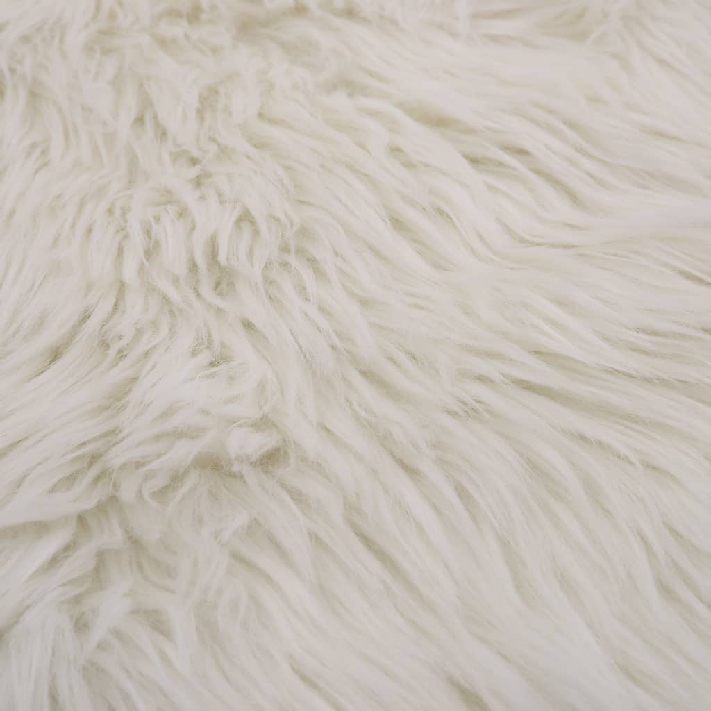 Teppich 60×90 cm Kunstschaffell Weiß