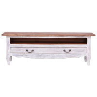 Thumbnail for TV-Schrank 120x30x40 cm Weiß Altholz Massiv