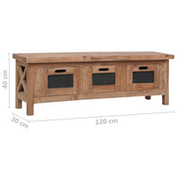 Thumbnail for TV-Schrank mit 3 Schubladen 120×30×40 cm Massivholz Mahagoni